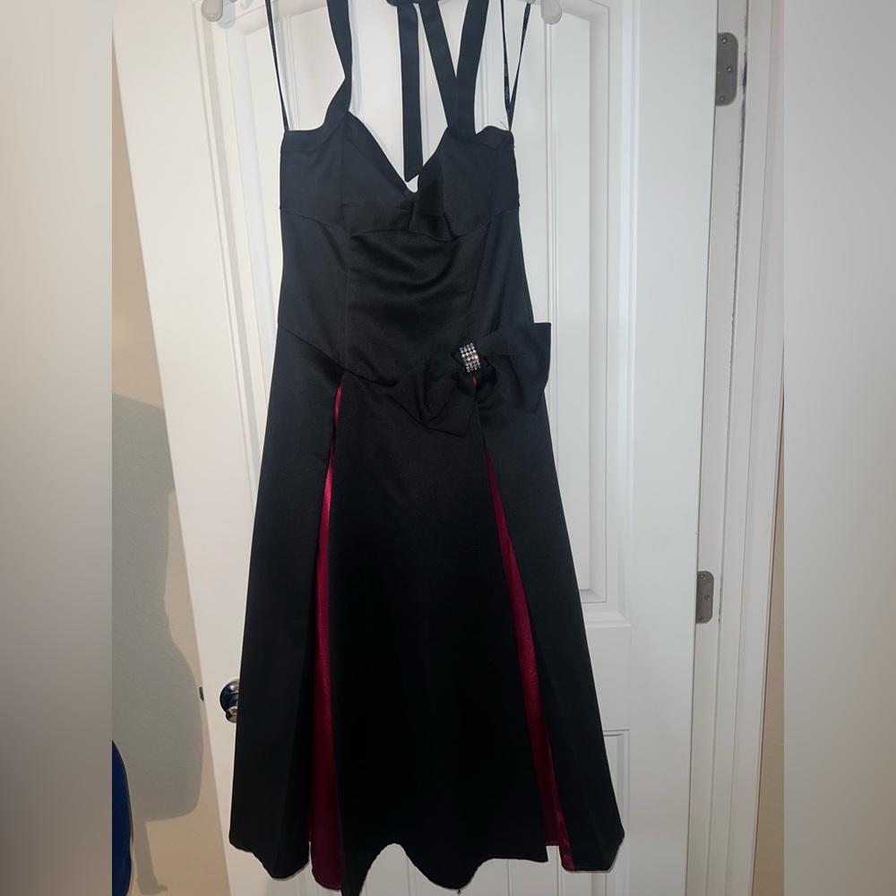 Black and Red long dress.